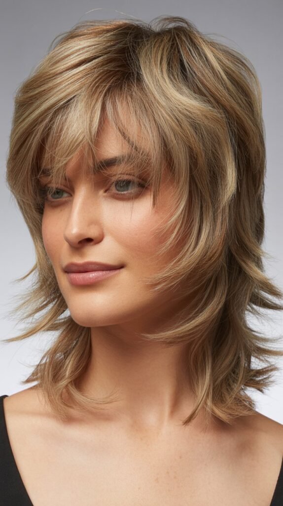 Disconnected Shag with Heavy Bangs