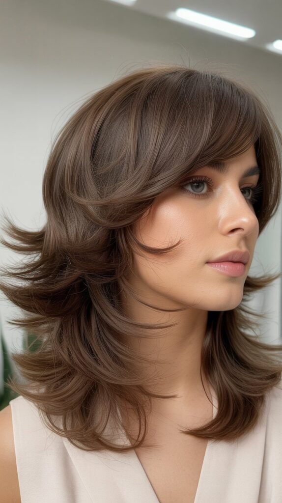 Voluminous Shag with Feathered Layers