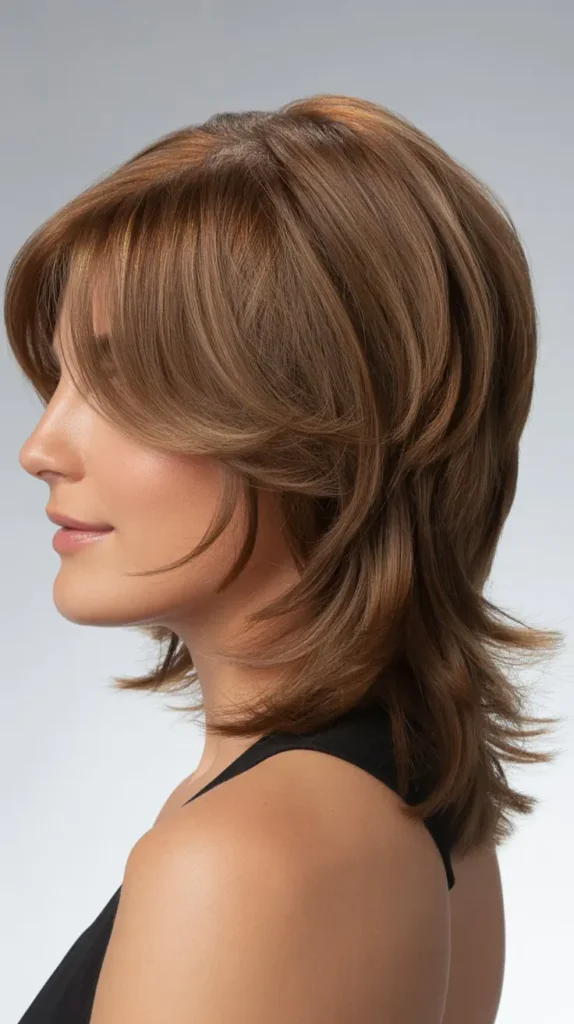 Shoulder-Length Cut With Heavy Layers