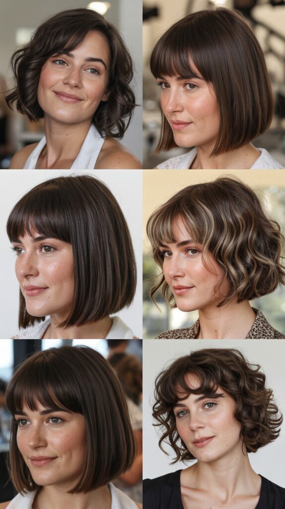 36 Easy-Styling Bob Haircuts With Long Bangs for Busy Days 23 Natural Texture Bob With Long Bangs
