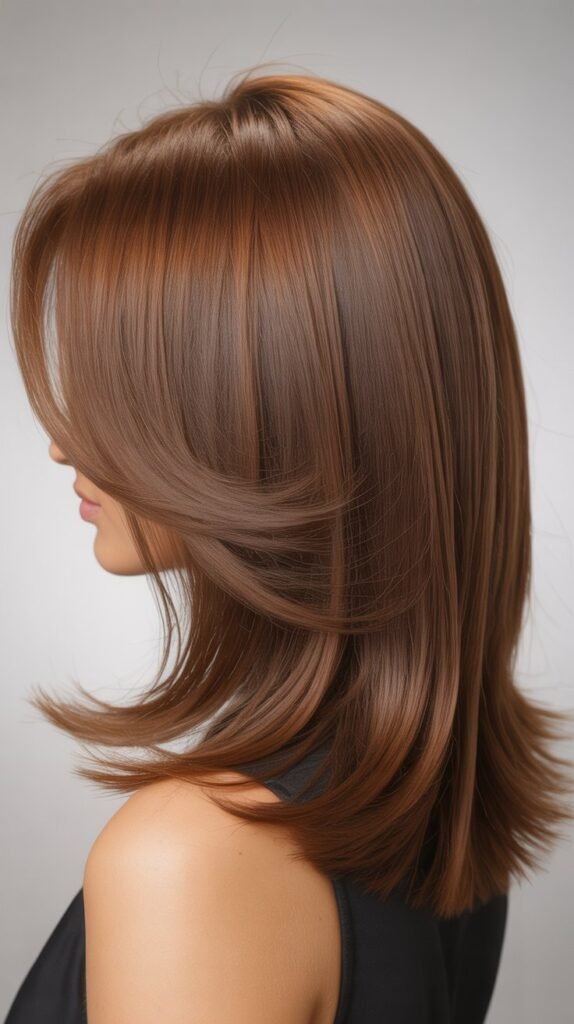 Layered Shoulder Cut with Flipped-In Ends