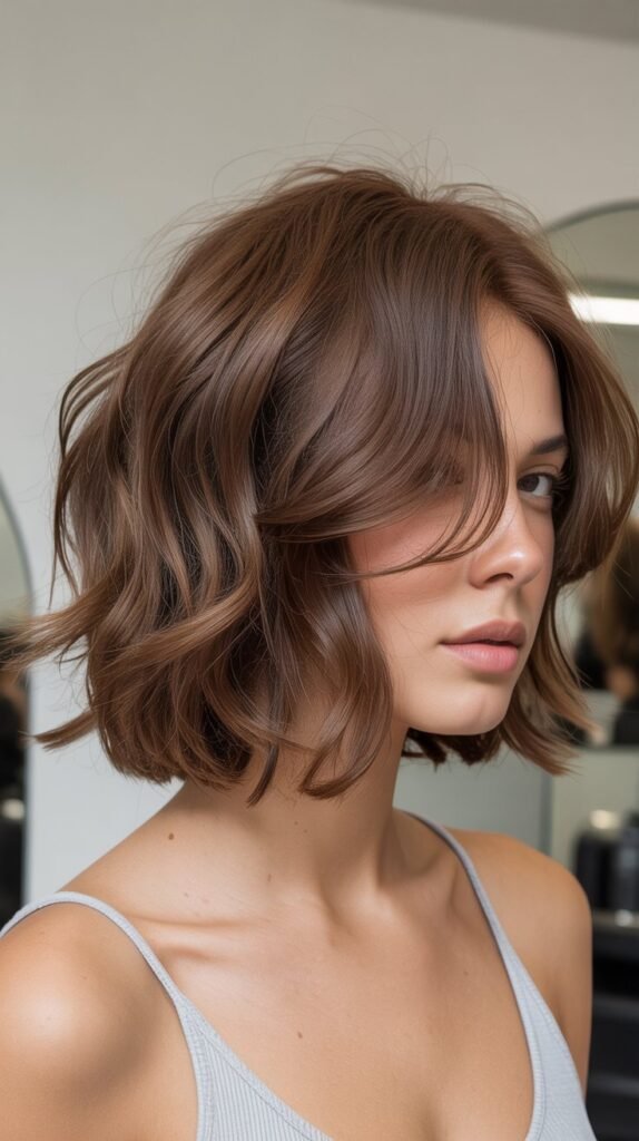 Razor-Cut Messy Bob