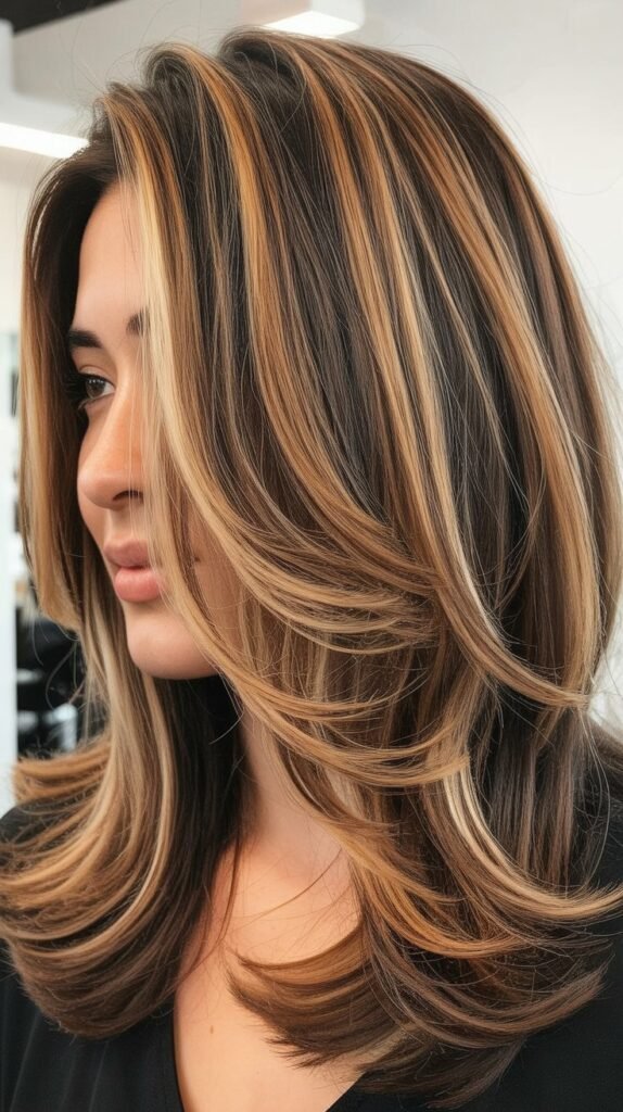 Layered Cut with Balayage Highlights