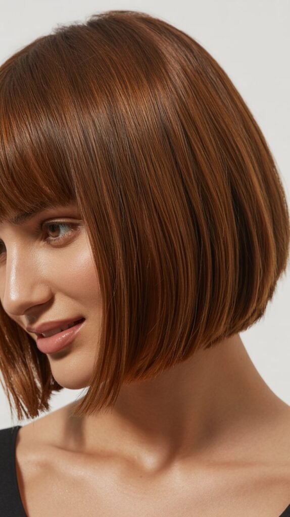 Chin-Length Bob with Bangs