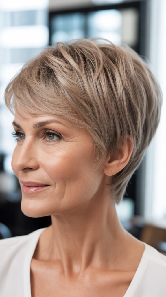 Layered Pixie with Long Crown