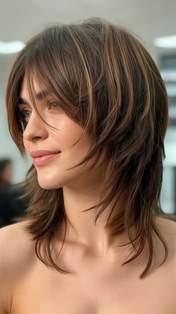 Shag with Graduated Side Bangs