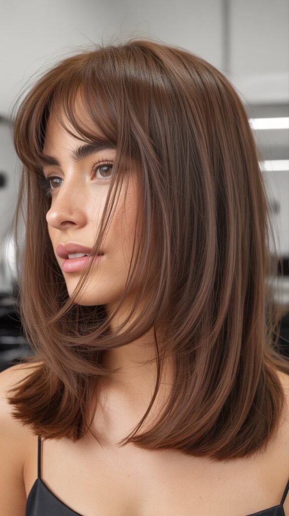 Medium Lob With Wispy Micro Bangs