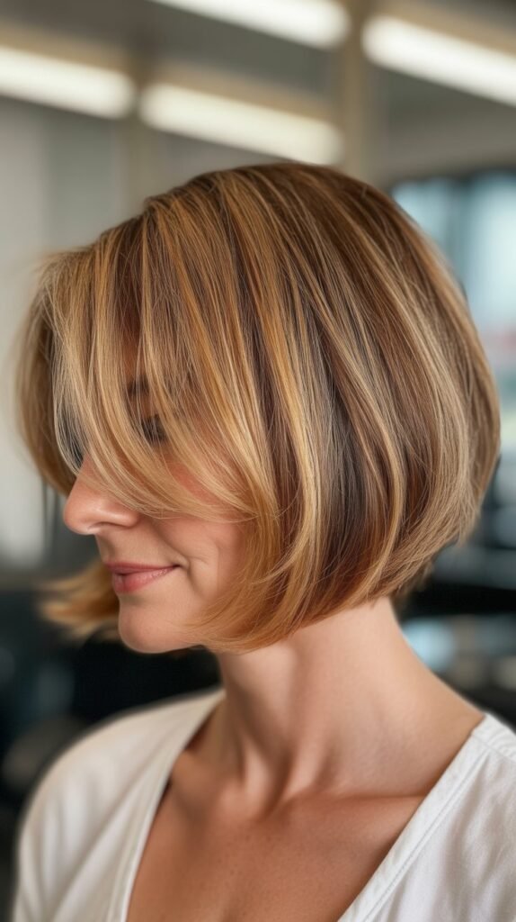  Bob with Balayage Highlights
