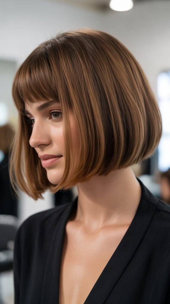 Graduated Bob With Curtain Fringe