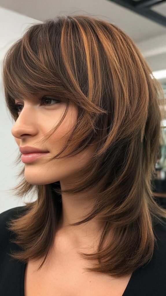 Piece-y Layers with Textured Bangs