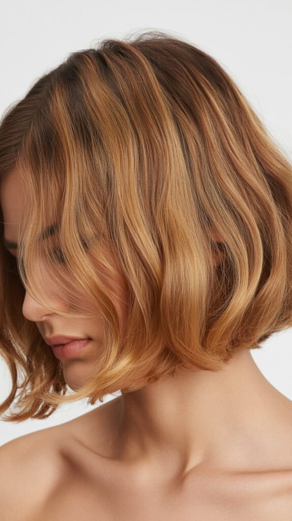 French Bob with Color Melting