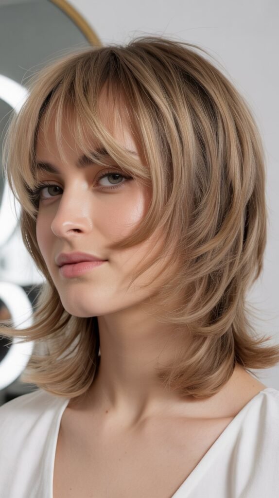 Medium Shag With Piecey Wispy Bangs