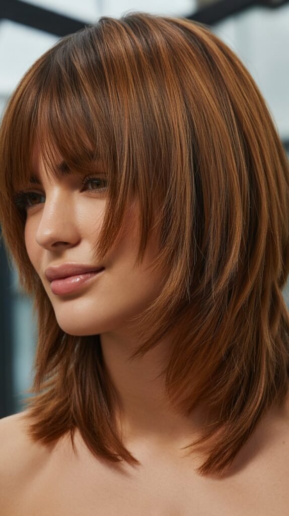 Shag with Face-Framing Bangs