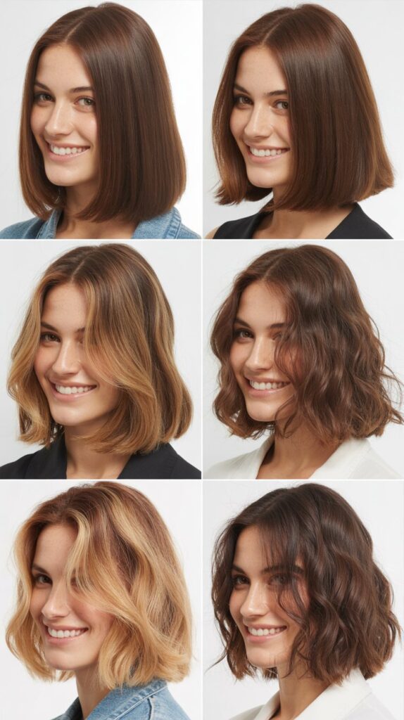 Blunt Long Bob with Internal Layers