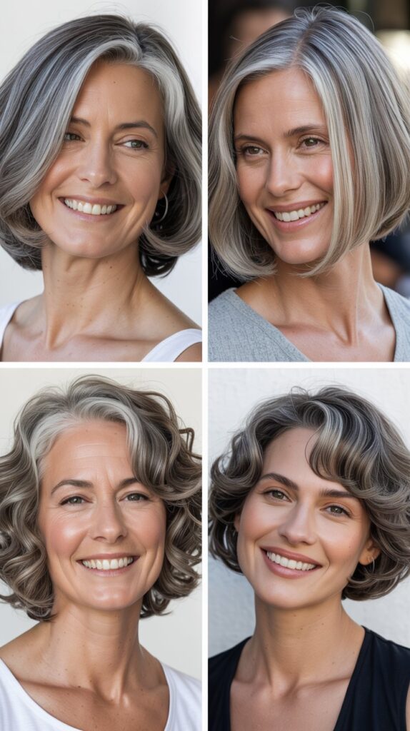 42 Soft and Elegant Bob Styles for Fine, Thin Hair After 50 3 Angled Bob with Longer Front