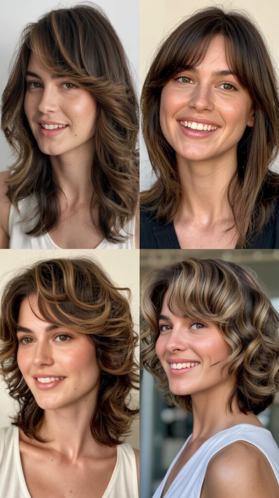 Invisible Layers with Wispy Side Bangs