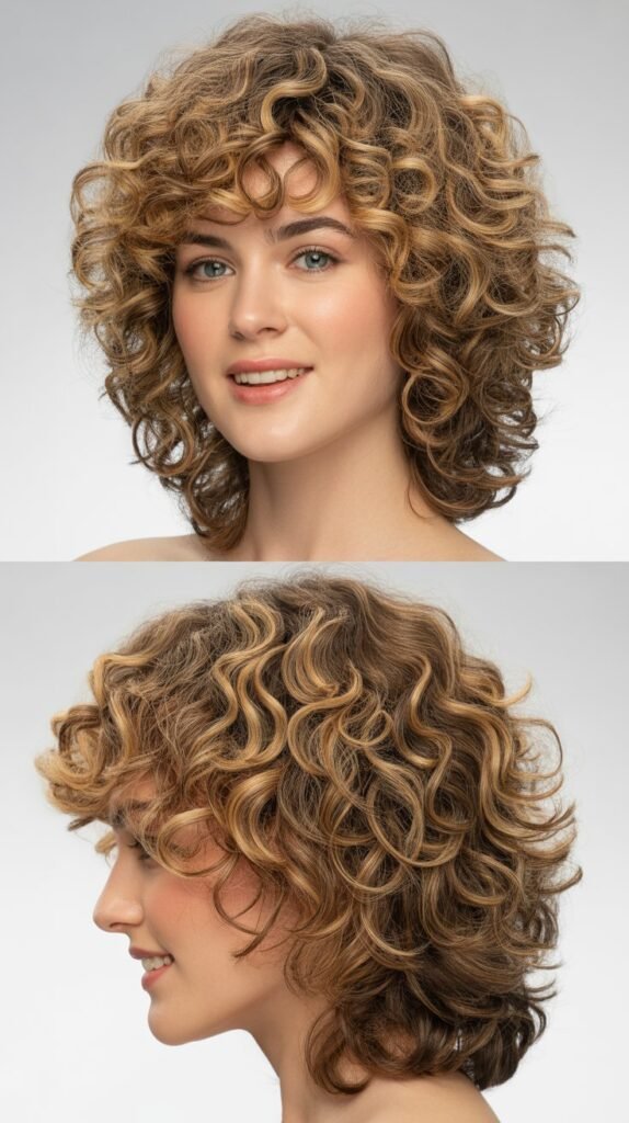 Layered with Curly Texture