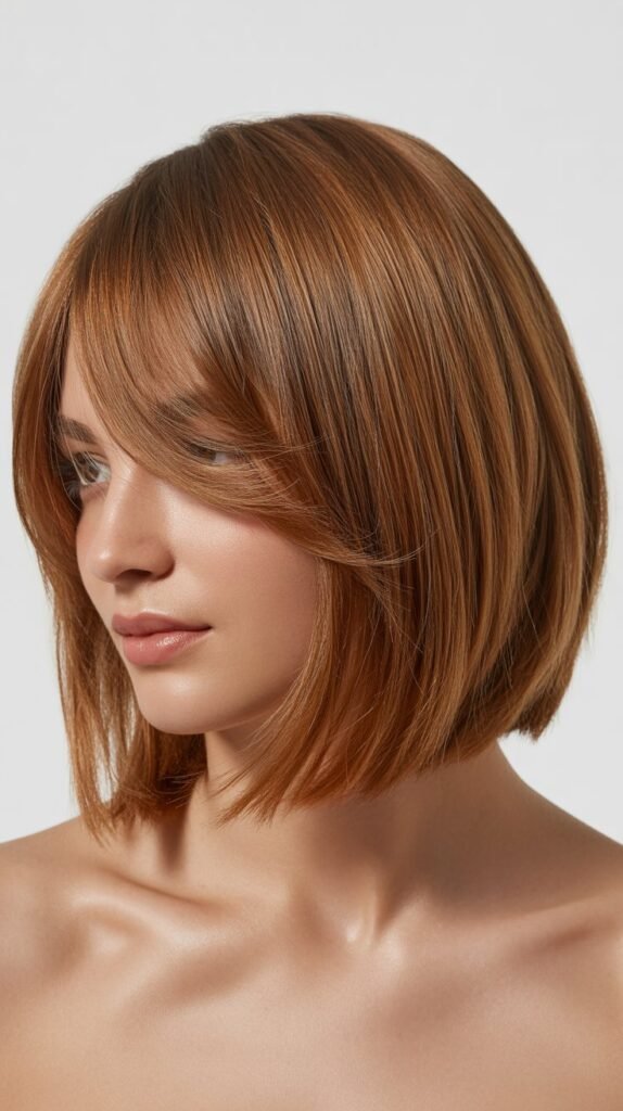 Graduated Bob With Wispy Fringe