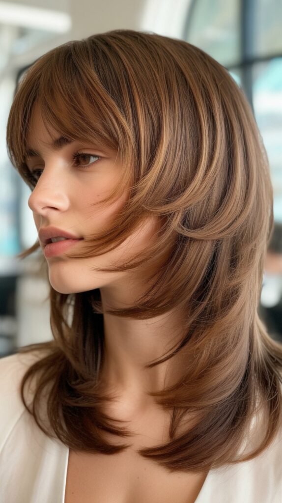  Layered Shag With Bardot Bangs