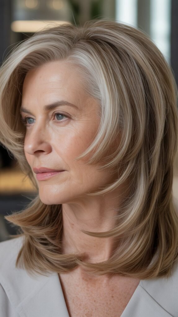  Layered Cut with Deep Side Part and Volume