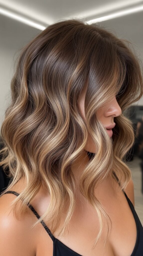 The Wavy Lob with Balayage
