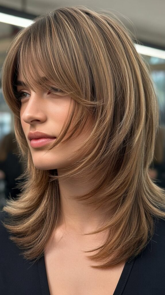 Feathered Bangs with Collarbone Layers