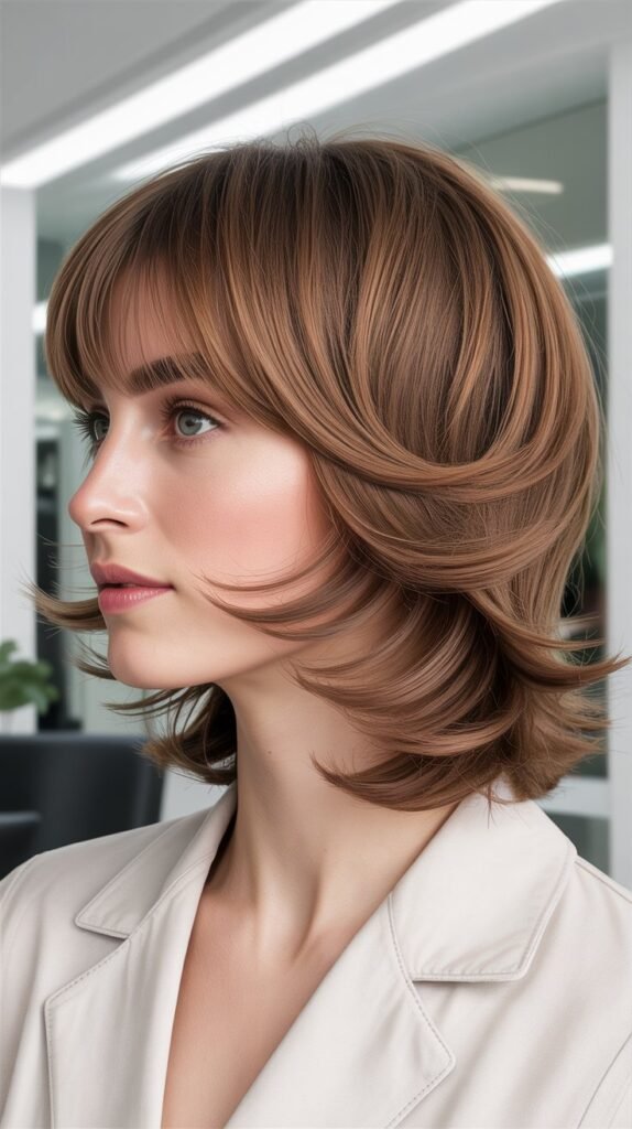 Rounded Layers With Curved Fringe