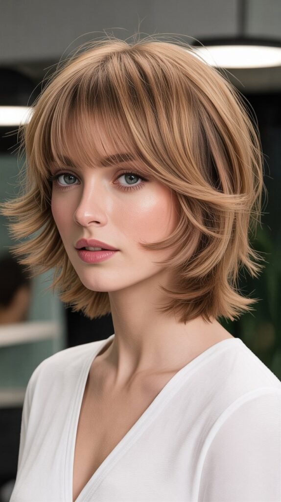 Feathered Layers with Wispy Bangs