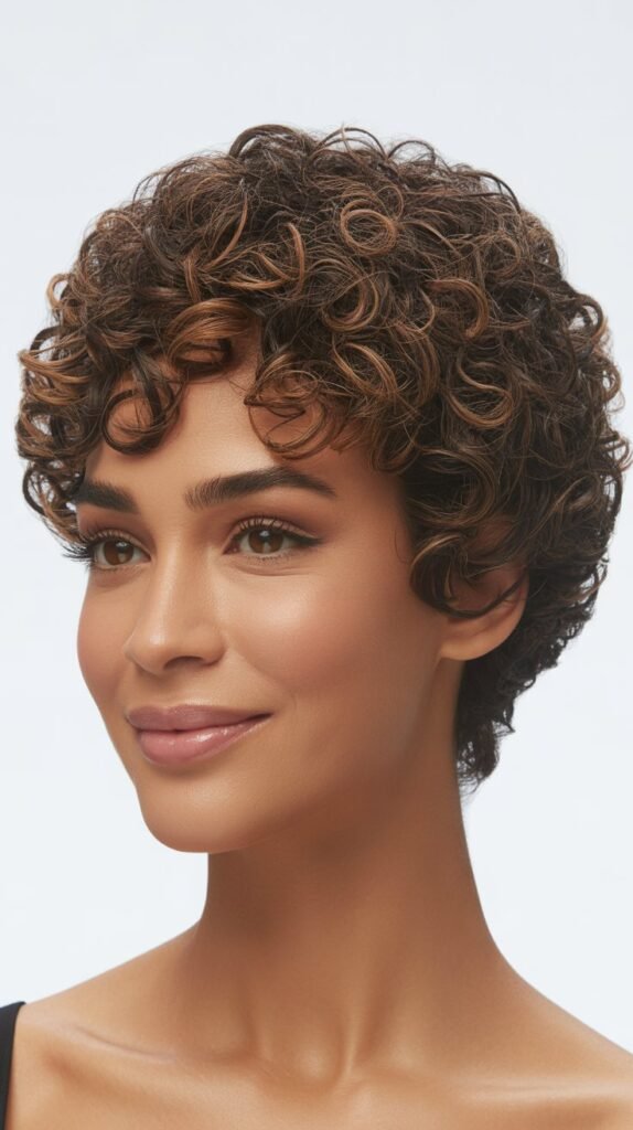 The Classic Curly Pixie Cut