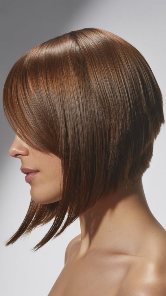 Angled Lob with Stacked Layers and Side Fringe
