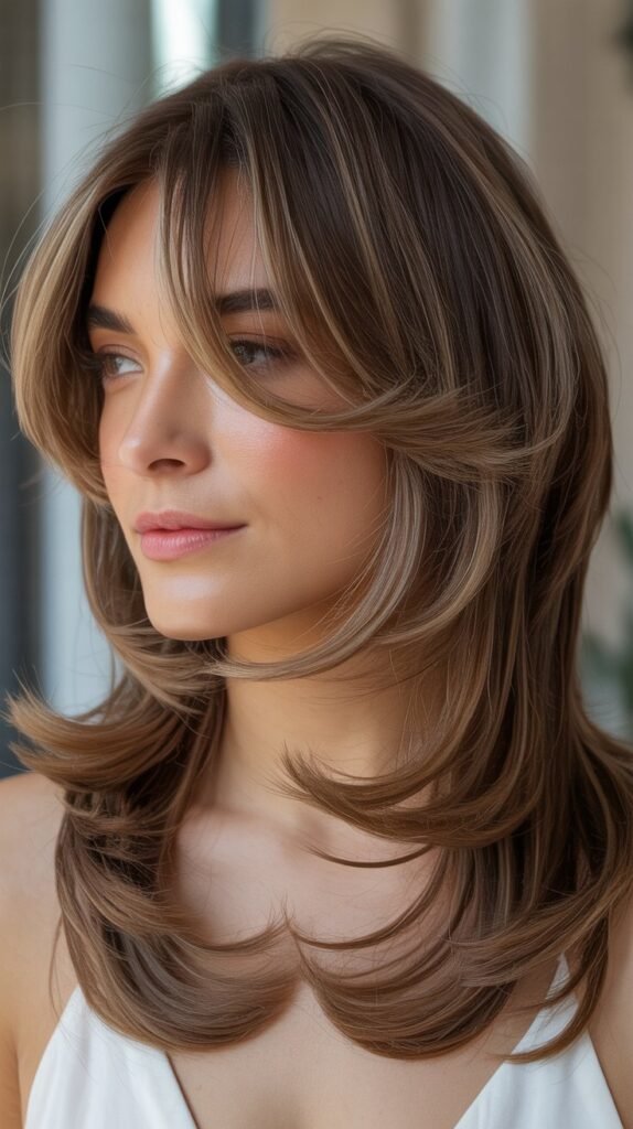 Butterfly Layers with Curtain Bangs