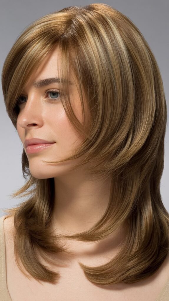 Precision Layers with Blunt Side Bangs