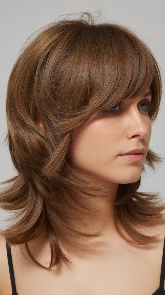 Shaggy Layers with Side Bangs