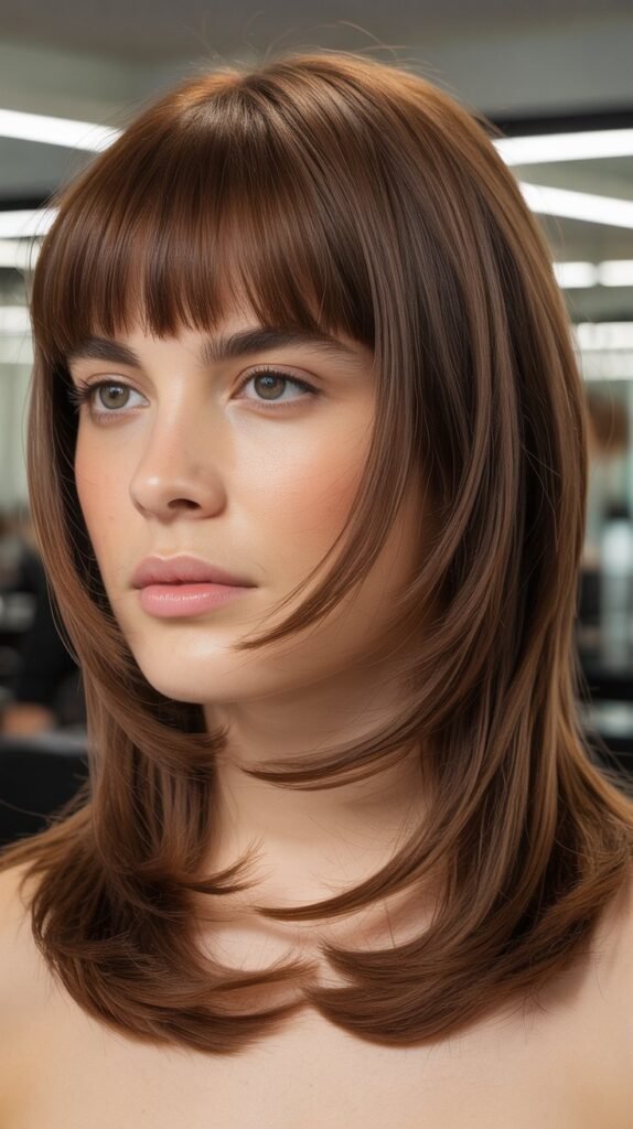 Blunt Micro Bangs with Layered Ends