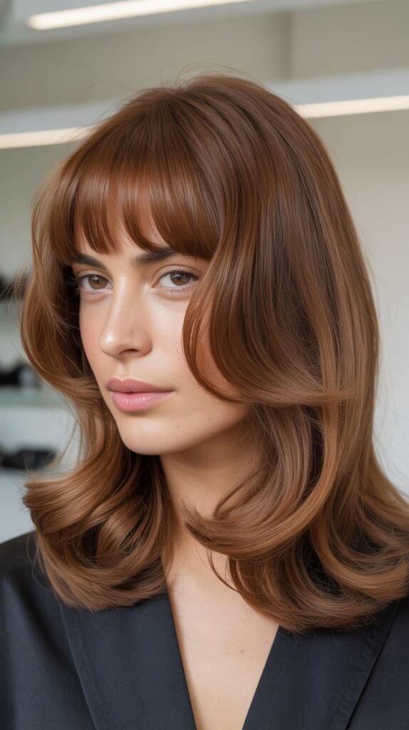 Curtain Bangs with Soft Fringe