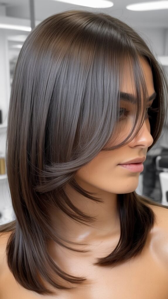 Classic Layered Cut with Baby Side Bangs