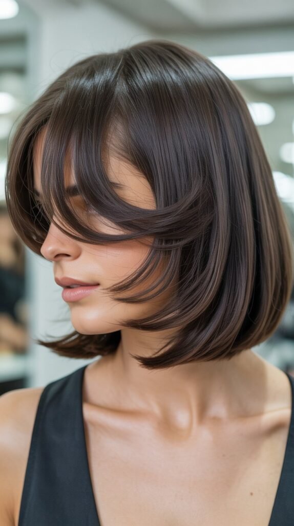 Precision Bob with Arched Side Bangs