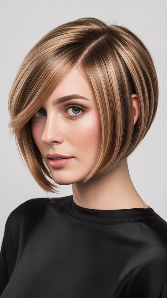 Angled Bob with Side Bangs