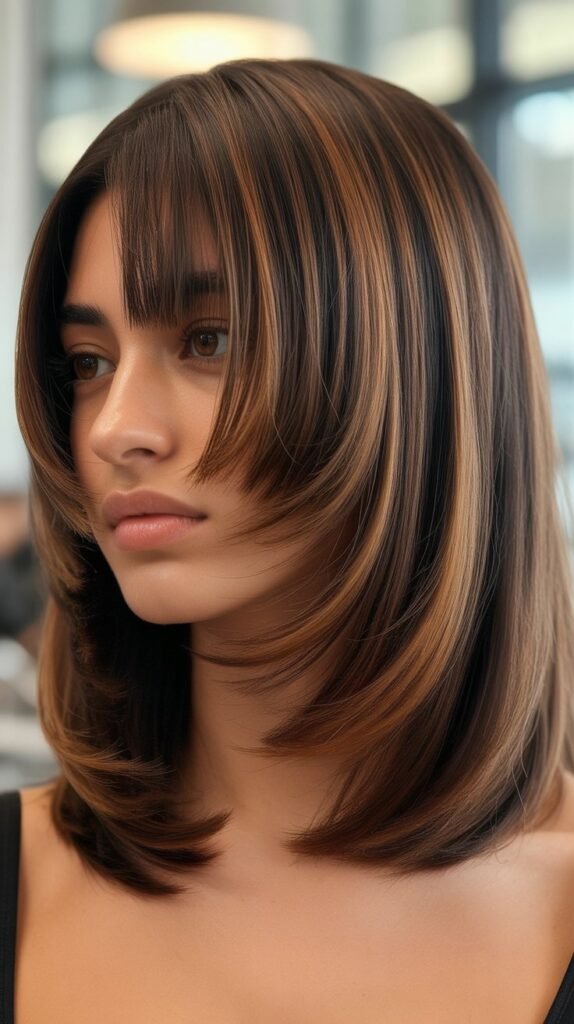 Arched Fringe with Layered Lob