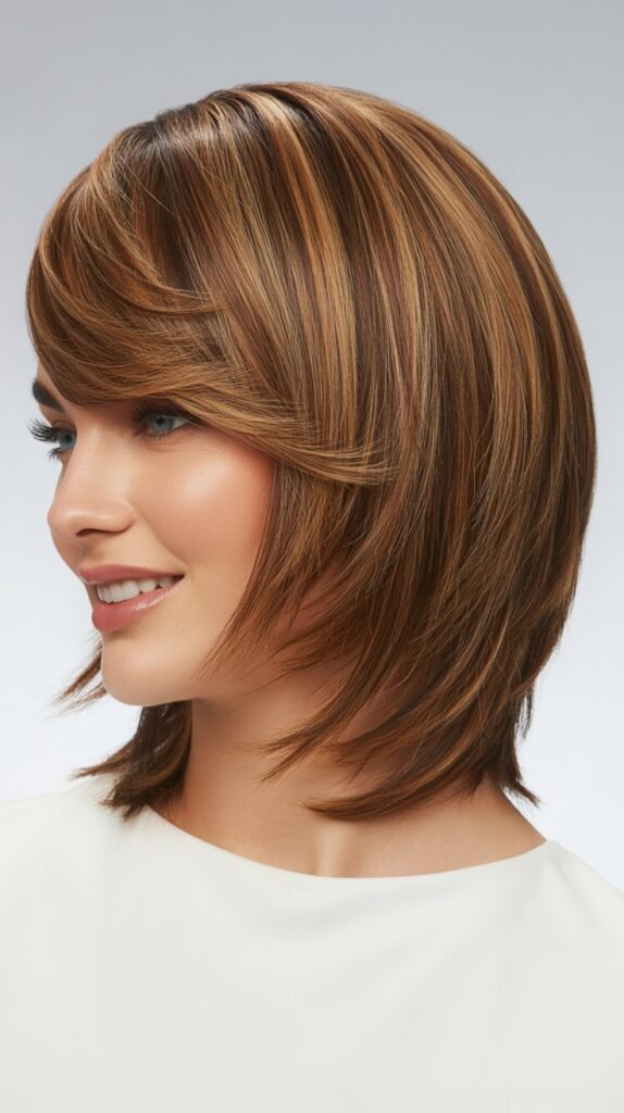 Choppy Layered Bob with Textured Bangs