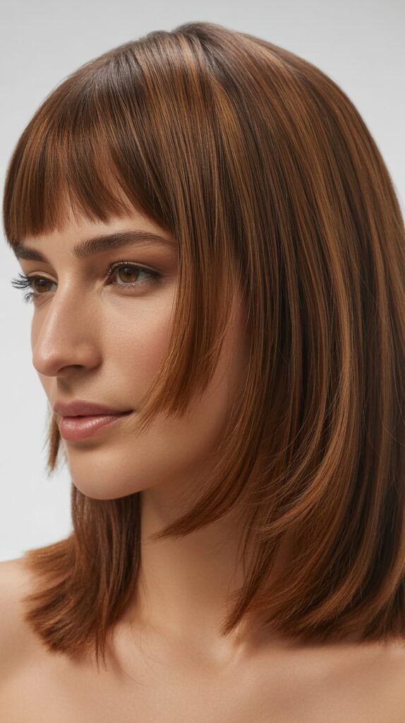 Collarbone-Length Cut with Micro Bangs