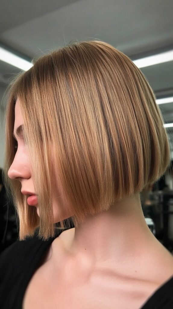 Classic Chin-Length French Bob with Blunt Ends
