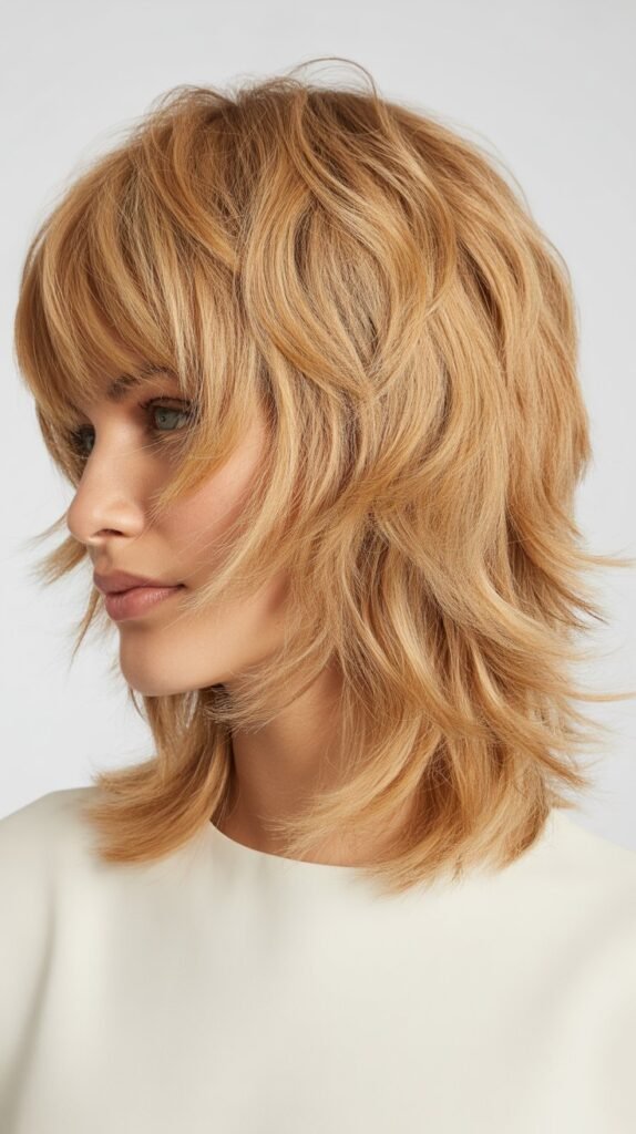 Shaggy Lob with Bangs