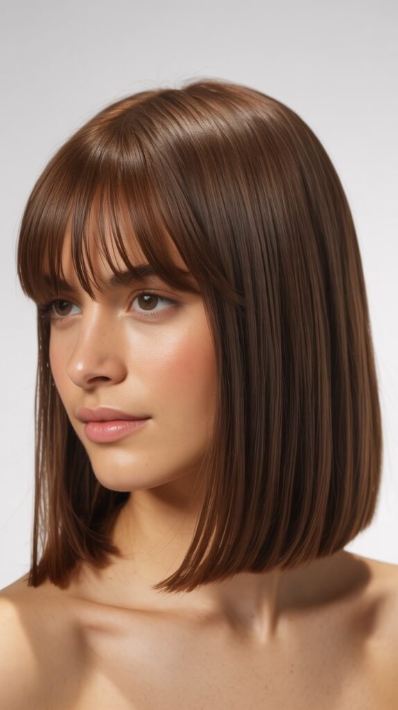 Blunt Midi With Baby Fringe