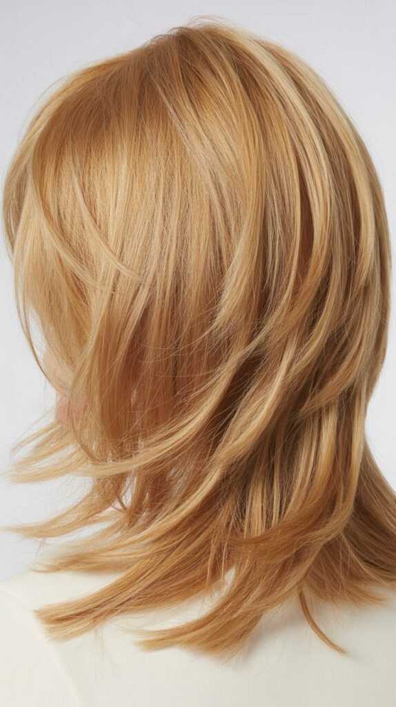 Textured Fringe with Golden Wheat Blonde Texturized Layers
