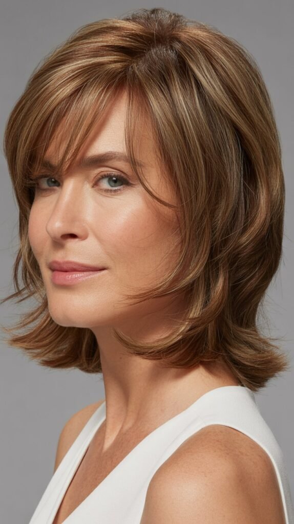 Shaggy Bob with Curtain Bangs