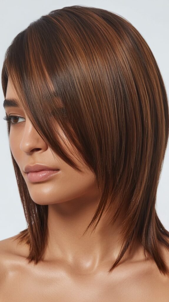 Razored Midi With Side Bangs