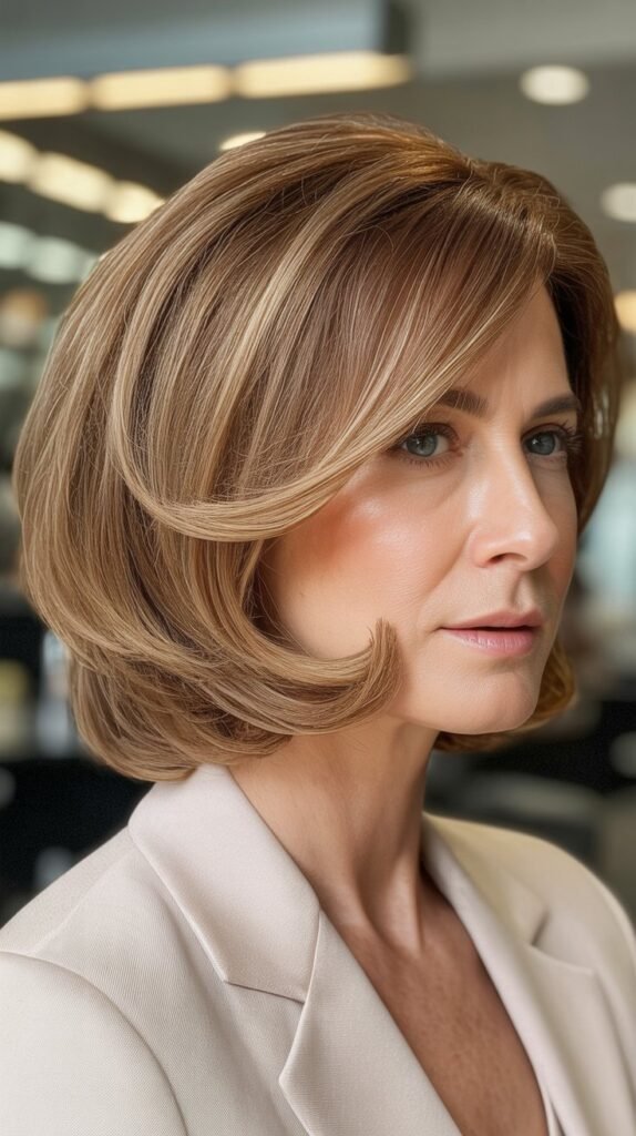 Layered Bob for Heart-Shaped Faces