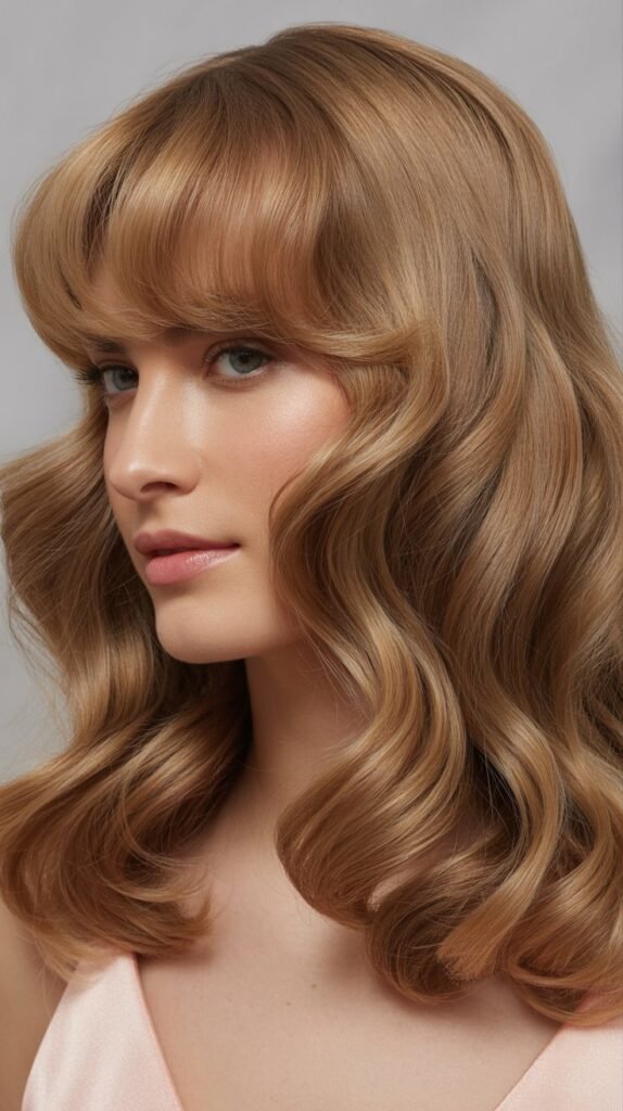 Arched Bangs with Voluminous Waves