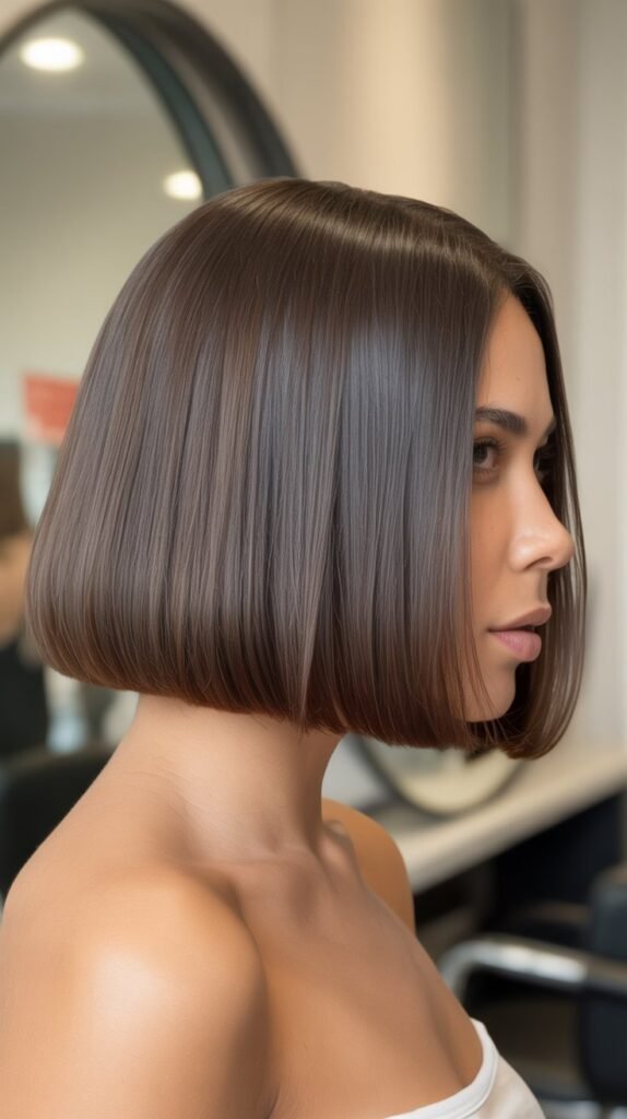 Blunt Cut at Collarbone Length